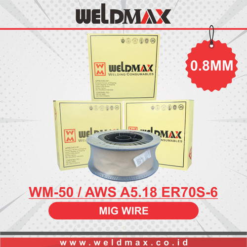 SPESIAL Kawat Las MIG CO2 AWS A5.18 ER70S-6 (WM-50) 0.8mm Weldmax