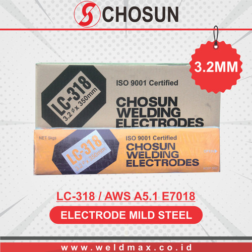 KAWAT LAS ELECTRODE E7018 (LC-318) UKURAN 3.2MM CHOSUN 5KG