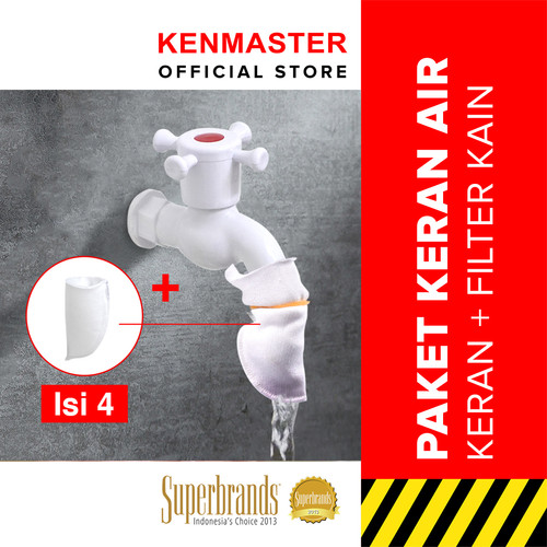 PAKET HEMAT - Kran Taman PVC KM8012 Palang + Saringan Air Kain Kenmast