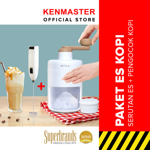 PAKET HEMAT - Alat Serut Es Batu + Pengocok Kopi / Coffe Frother