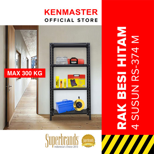 Kenmaster Rak 4 Susun RS-374M Multipurpose Black - RAK049