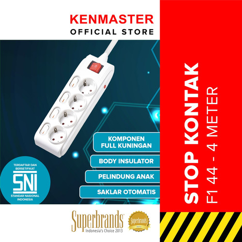 Kenmaster Stop Kontak 4 Meter F1-44 Switch - 4 Lubang - STKA185