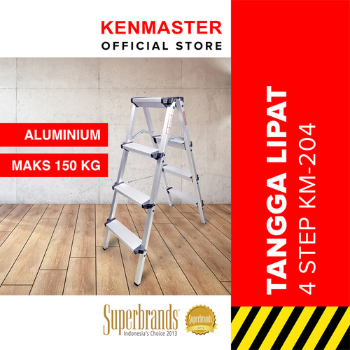 Kenmaster Tangga Lipat 4 Step Alumunium KM-204 TNGG022 / Tangga Rumah