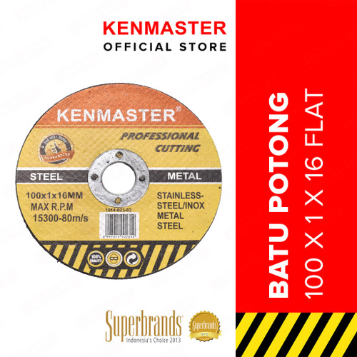 Kenmaster Batu Potong 100 x 1 x 16 Flat Max RPM 15300-80m/s - BASA028