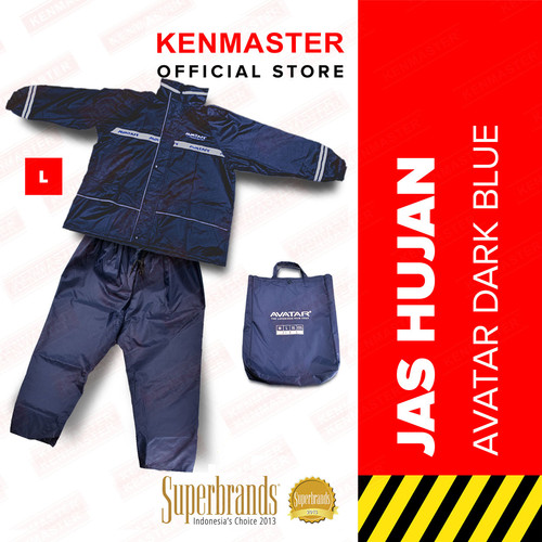 Jas Hujan Set - Jaket Celana AVATAR Dark Blue - Ukuran L