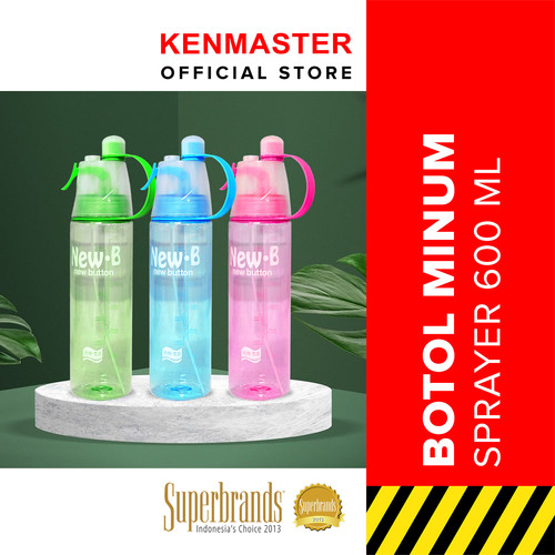 Botol Minum Plastik Sprayer 600ml - Botol Minum Semprot BOTL027