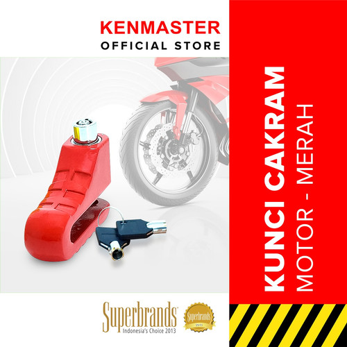 Kenmaster Kunci Sepeda Motor Cakram Red