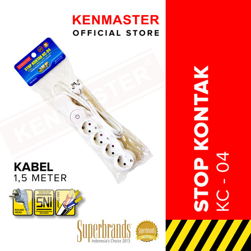 Kenmaster Stop Kontak KC - 04 KM (KTG POLY BAG)