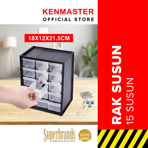 Kenmaster Rak Susun Drawer 15 Kompartemen