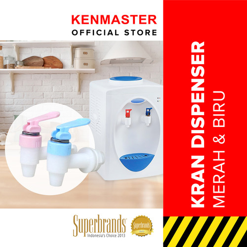 Kenmaster Kran Aqua Pencet Biru dan Merah Dispenser