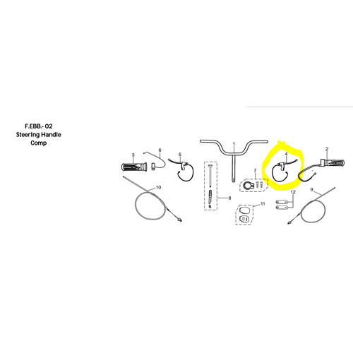 Rem Tangan Kanan Depan Sepeda Listrik Viar UNO / Fr Brake Lever UNO