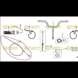 Kabel Rem Belakang Sepeda Listrik Viar UNO / Cable Rr Brake UNO