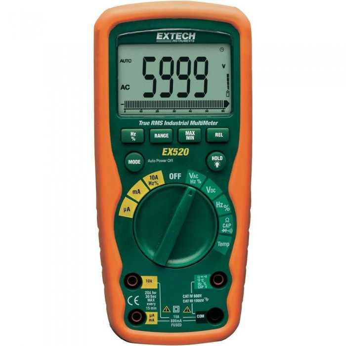 EXTECH MULTIMETER INDUSTRIAL 1000V EX520-NIST