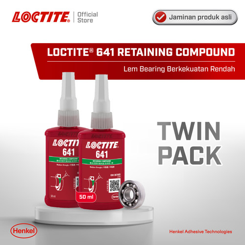 Henkel LOCTITE 641 Retaining Compound Lem Bearing 50 ml Twin Pack