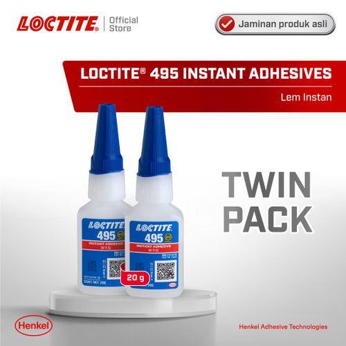 Henkel LOCTITE 495 INSTANT ADHESIVES Lem Instan Serbaguna Twin Pack