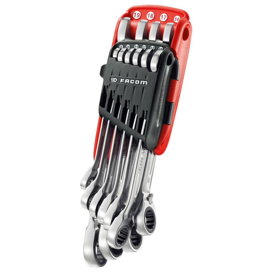 FACOM RATCHET COMB WRENCH SET 467B.JP10PB