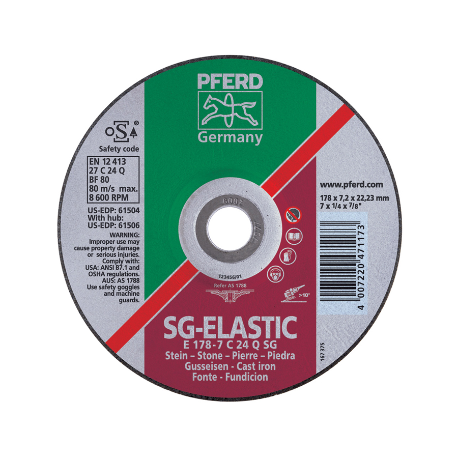 PFERD GRINDING WHEEL E180-7SGCASTSTONE 471173