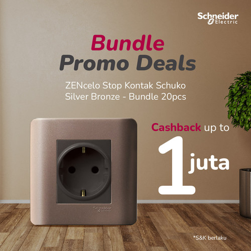 Bundle SchneiderElectric Zencelo StopKontak Schuko-Silver Bronze-20pcs