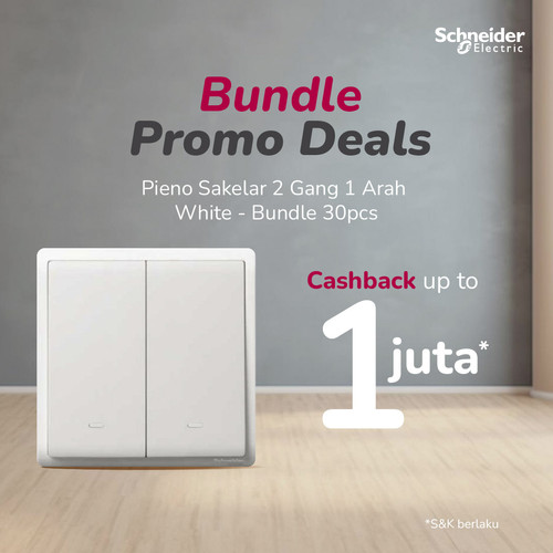 Bundle Schneider Electric Pieno Sakelar 2G 1A - White (30pcs)