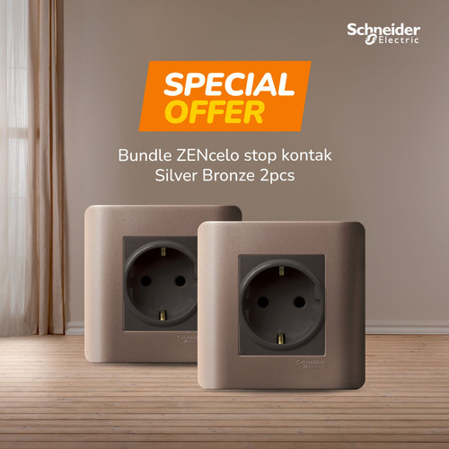 Bundle Schneider Electric Zencelo Silver Bronze (2pcs)