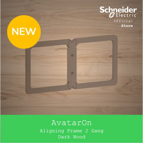 Schneider Electric AvatarOn Aligning Frame 2Gang Wood - E8331_26_WD