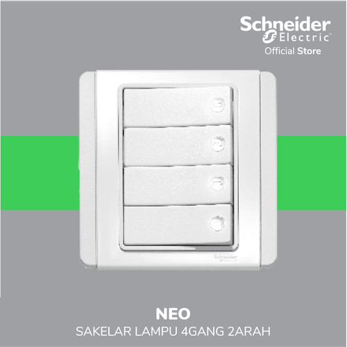 Schneider Electric Neo Saklar Lampu 4 Gang 2 Arah - E3034H2_EWWW_G3