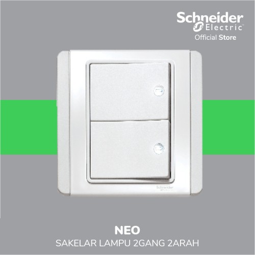 Schneider Electric Neo Saklar Lampu 2 Gang 2 Arah - E3032H2_EWWW_G3