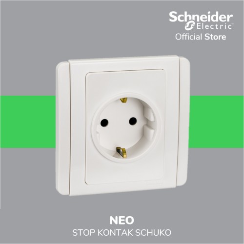 Schneider Electric Neo 1 Gang Kotak Kontak Schuko - E3426_16SS_WW_G3