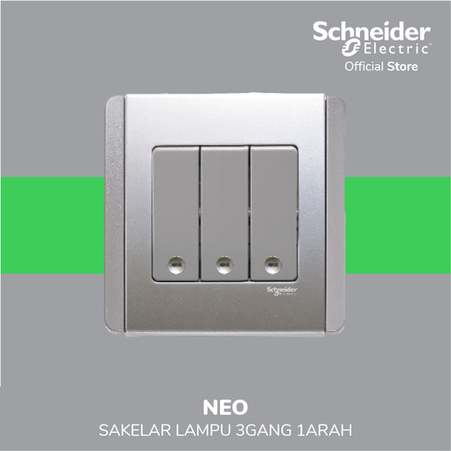 Schneider Electric Neo Saklar Lampu 3 Gang 1 Arah - E3033V1_EBGS_G3