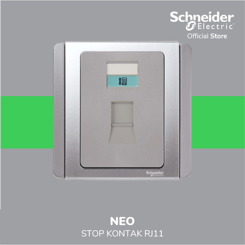 Schneider Electric Neo Stop Kontak RJ11 Telepohone Outlet - E3031RJ_GS