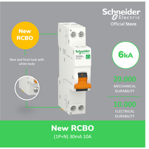 Schneider Electric Domae New RCBO Slim - 1P + N 30mA 10A - DOMD1610