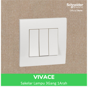 Schneider Electric Vivace Saklar Lampu - 3 Gang 1 Arah - KB33_1_WE_G3