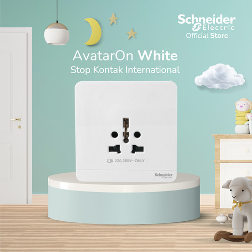 Schneider Electric AvatarOn Putih Stop Kontak International - 1 Gang