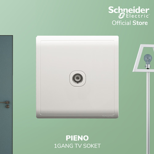 Schneider Electric PIENO 1 Gang Stop Kontak TV Soket - E8231TV_WE_G1