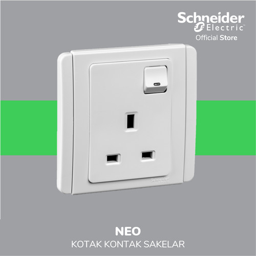 Schneider Electric Neo 13A Stop Kontak Saklar - E3015D_EWWW