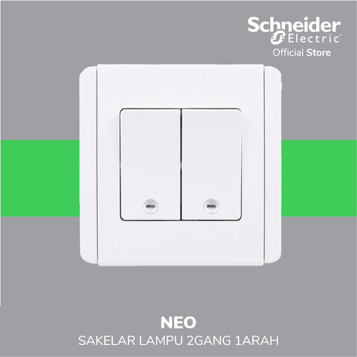 Schneider Electric Neo Saklar Lampu 2 Gang 1 Arah- E3032V1_EWWW_G3