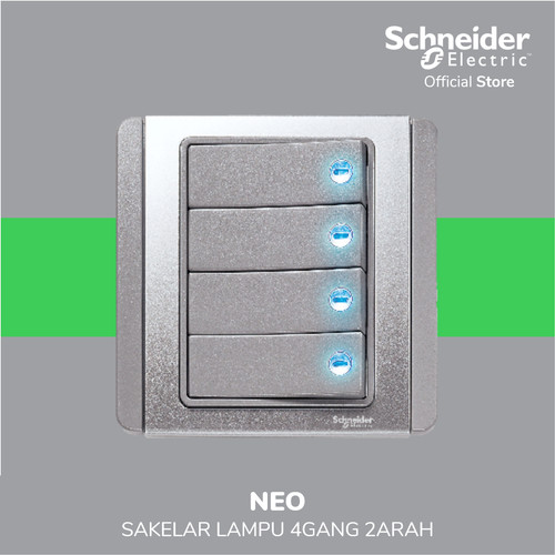 Schneider Electric Neo Saklar Lampu 4 Gang 2 Arah - E3034H2_EBGS_G3