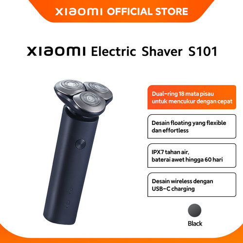 Official Xiaomi Electric Shaver S101 | Dual-ring 18 mata pisau IPX7