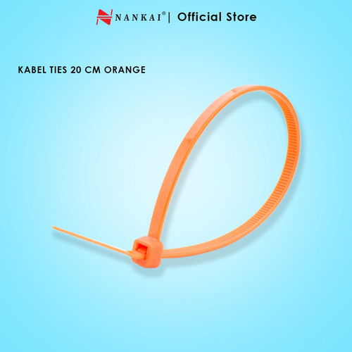 Kabel Ties Orange ukuran 20 cm - isi 100 pcs Nankai