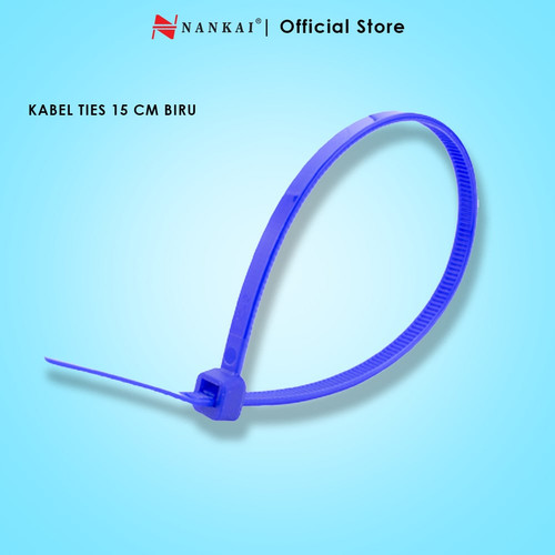 Kabel Ties Biru ukuran 15 cm - isi 100 pcs Nankai