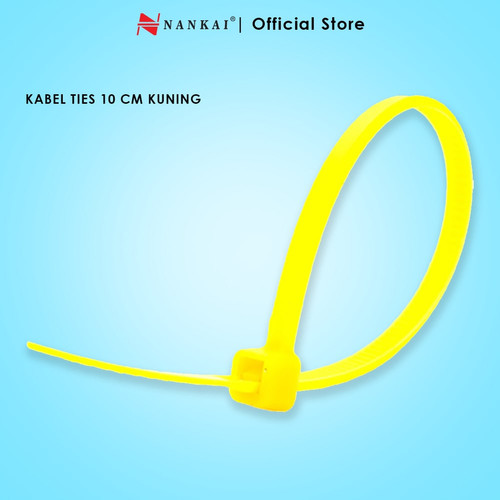 Kabel Ties Kuning ukuran 10 cm - isi 100 pcs Nankai