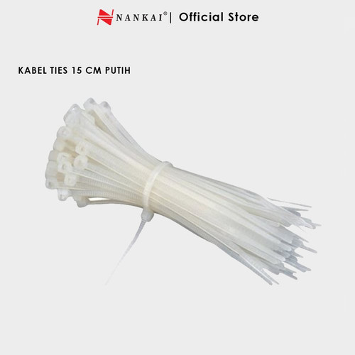 Kabel Ties Putih ukuran 15 cm - isi 100 pcs Nankai