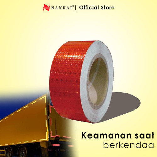 Sticker Reflective Merah 2" x 45 Meter / Stiker Reflektif Nankai