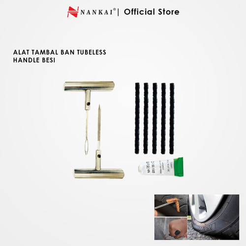 Alat Tambal Ban Tubeless Set Gagang Besi Nankai