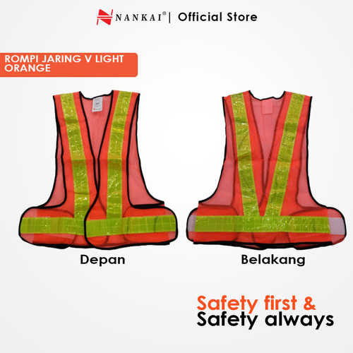 Rompi Safety Proyek / Pengaman Jaring V Orange Nankai