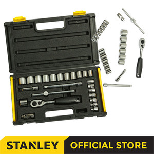 Stanley Socket Metric Set w/ Plastic Case SQ 3/8" 6pts 24pcs 89-035-1