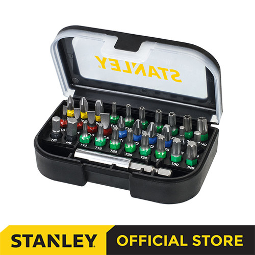 Stanley Colour Screwdriver Bit / Mata Obeng Set 31pcs STA60490-XJ