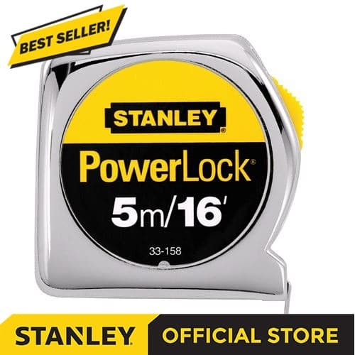 Stanley Power Lock Measuring Tape / Meteran Manual 5M STHT33158-8