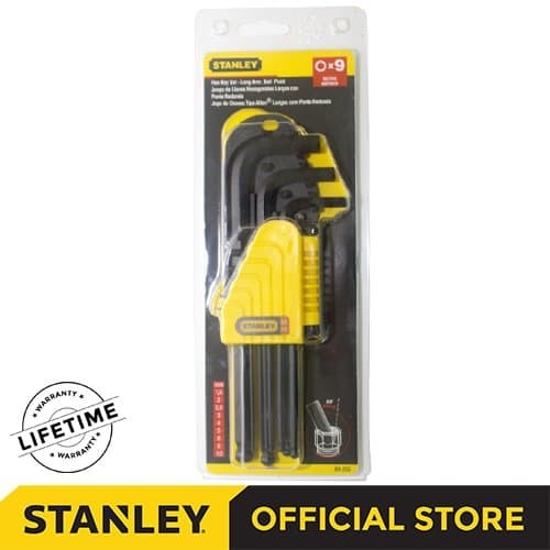 Stanley Ballpoint Hex Key Set / Kunci L Hexagon 9Pcs 69-256