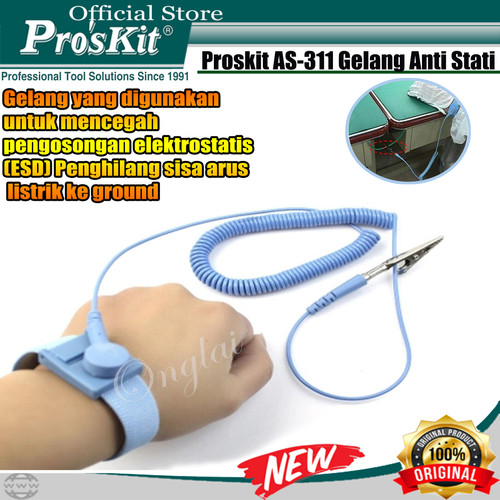 Proskit AS-311 Gelang Anti Stati / ESD WRIST STRAP - Gelang Antistatic